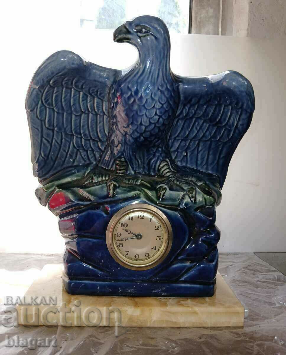 Ceas, sculptură vultur - 1938. lucrări