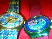 2 pcs beautiful 4 case swatch 100% working libsva batteries