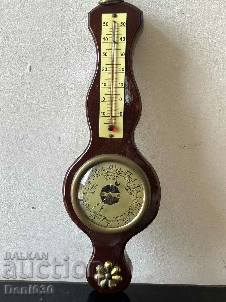 German Wall Barometer and Thermometer