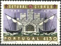 Marca ștampilată Castelul Setibul Bărci 1961 din Portugalia