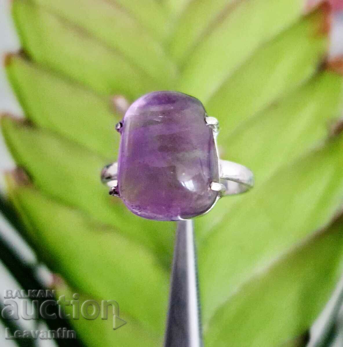 4939 Silver ring with Amethyst