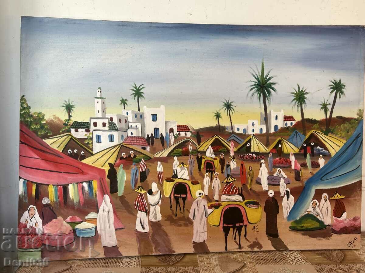 Beautiful original Arabic oil painting on canvas