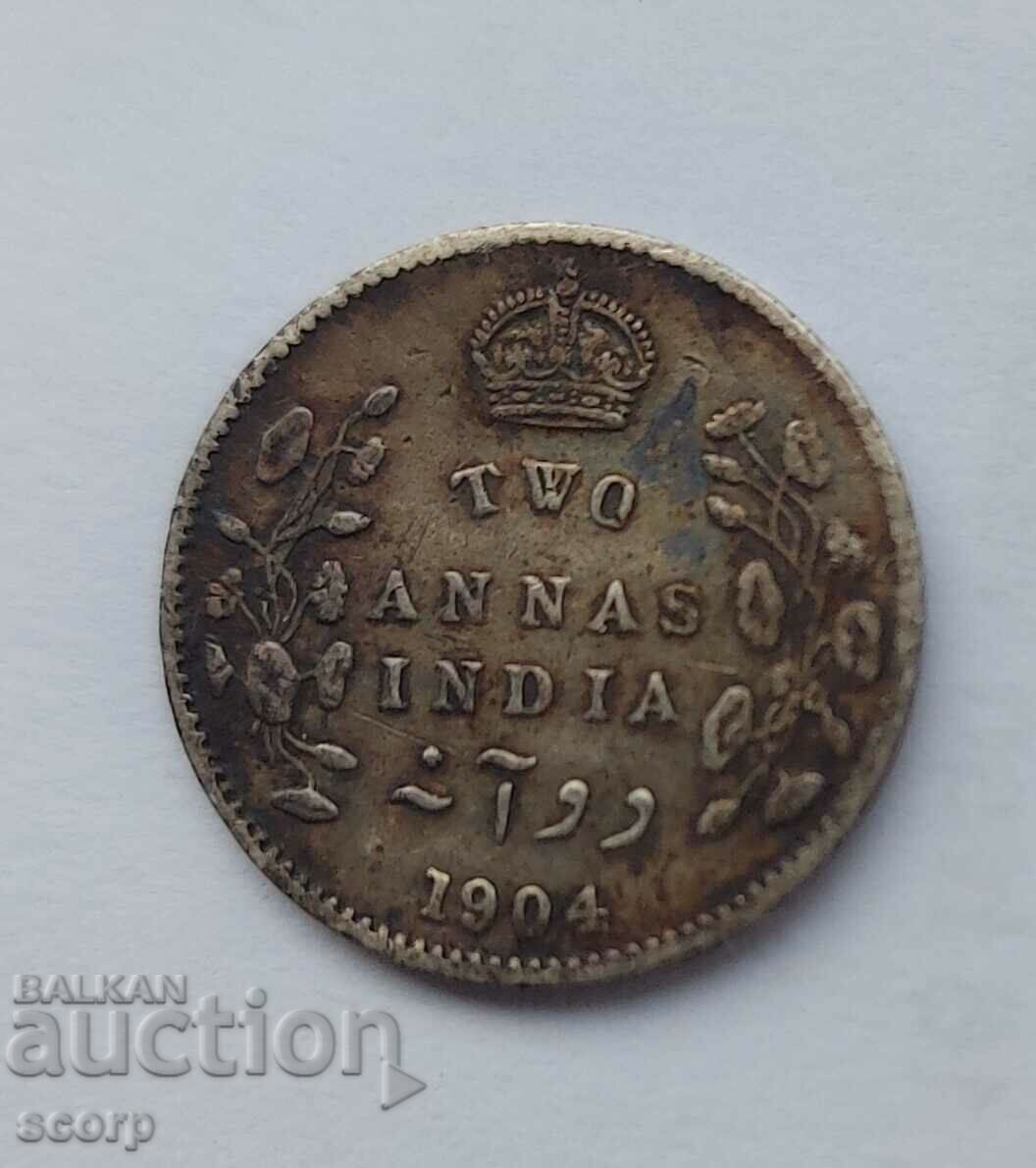120 Indian small coin - 2 annas