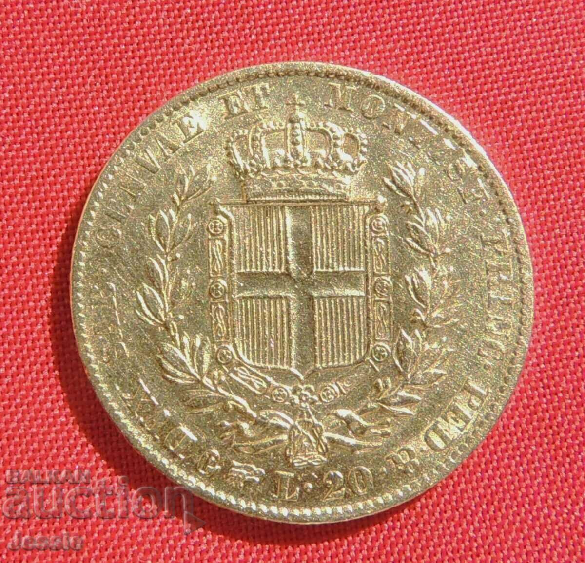 20 lire 1847 Italia Torino (20 lire Italia) (aur)