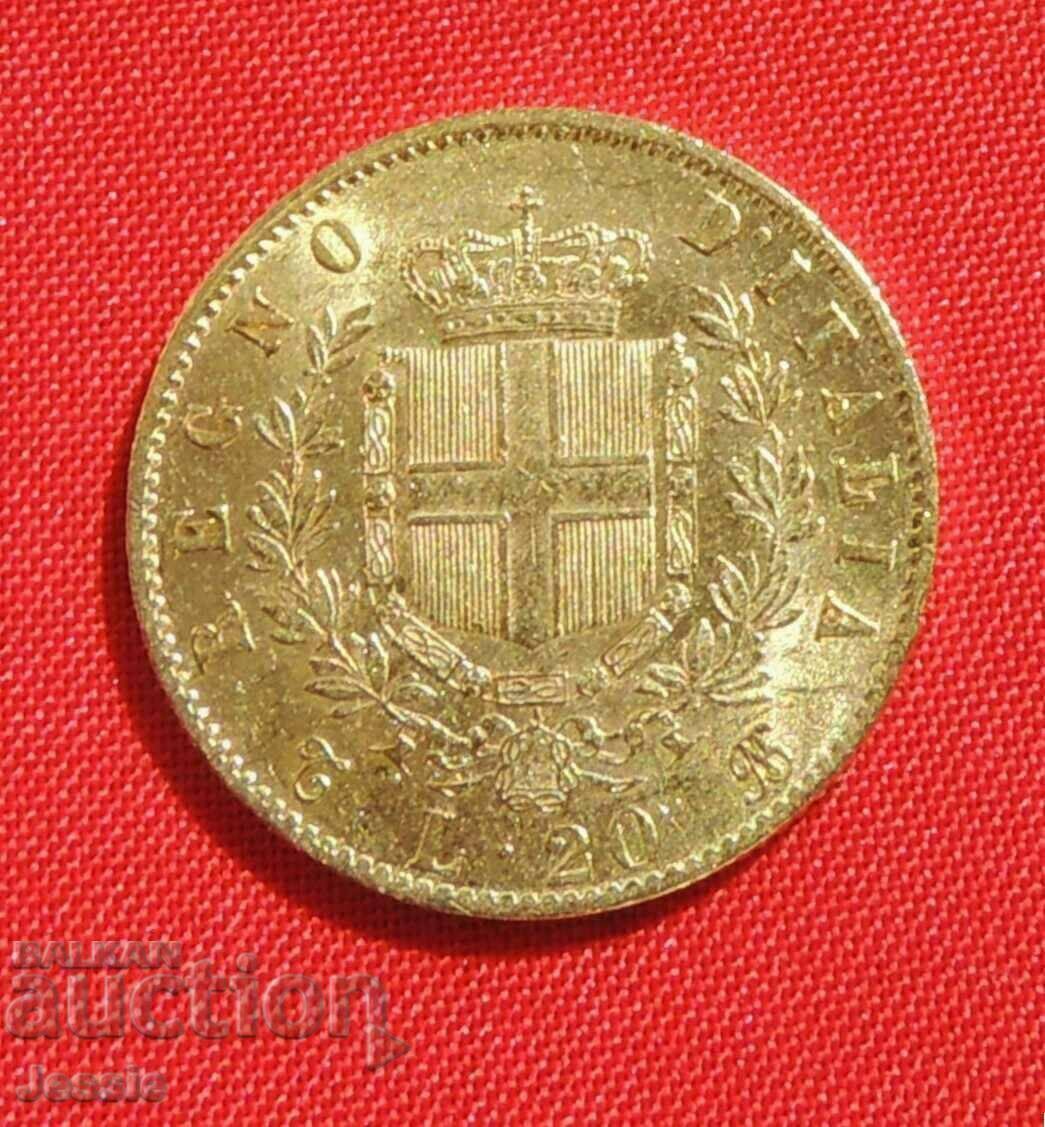 20 Lire 1865 Italy (20 Lire Italy) (gold)