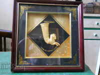 Picture of a rhyton from the Panagurian treasure in a frame