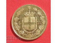 20 Lire 1883 Italy ( 20 лири Италия ) ( злато )