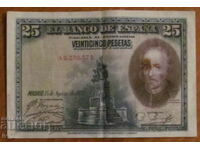 25 pesetas 1928, Spania