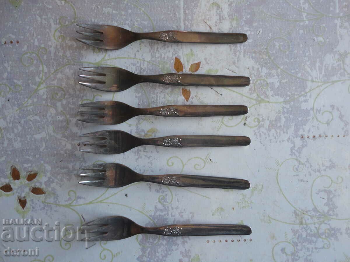 Auction Set of silver plated Gronit 100 forks Auction Set of silver plated Gronit 100 forks
