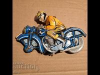 Biker tin toy