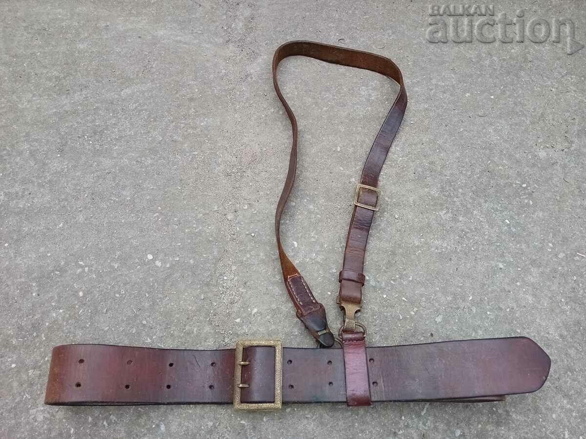 combat officer belt with protupei strap