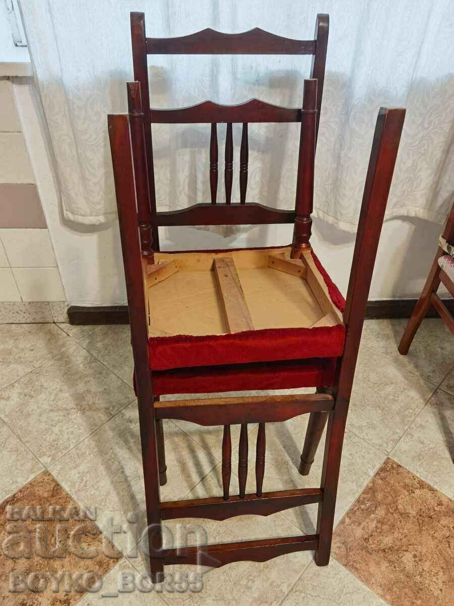 Două Scaune Vintage superbe Scaune din lemn masiv - 6 Două Scaune Vintage superbe Scaune din lemn masiv - 6