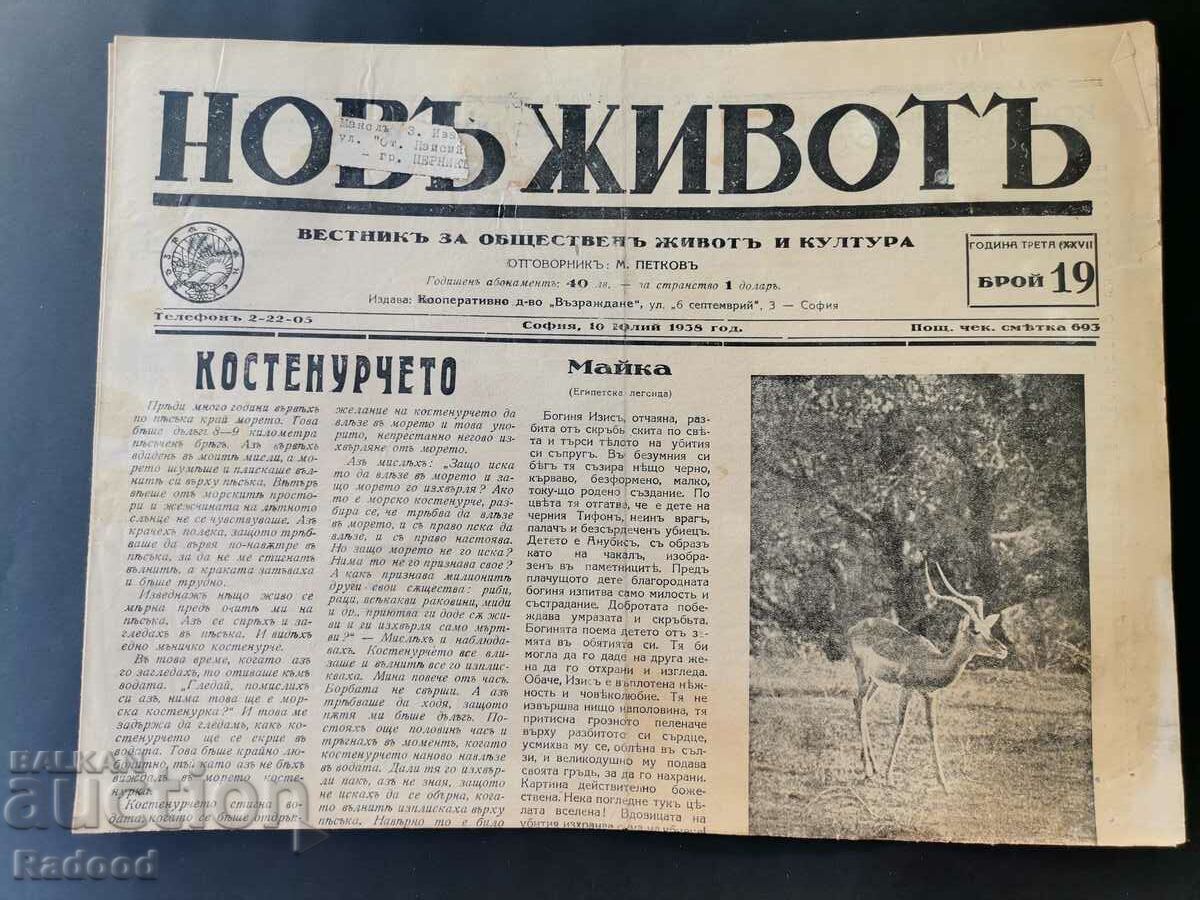Ziarul New Life Numărul 19/1938.