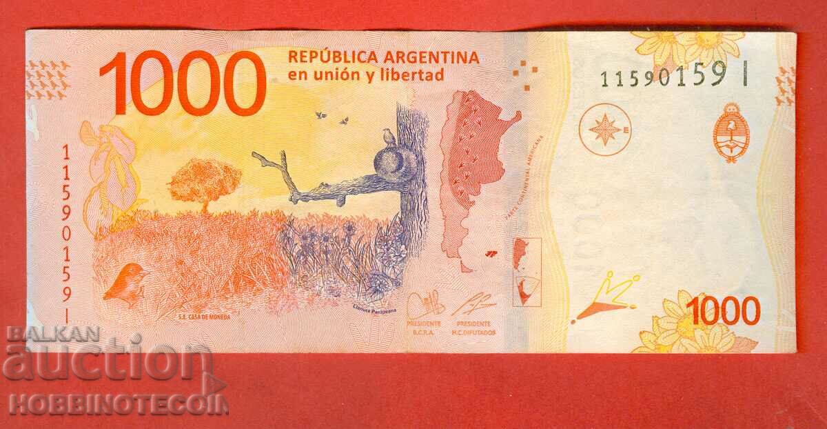 ARGENTINA ARGENTINA 1000 Peso issue issue 2017 letter I