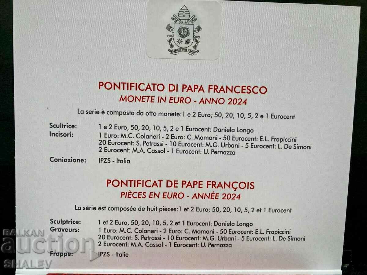 Vaticana 2024 - serie de 8 monede Vaticana / RARE !!! - Unc - 5 Vaticana 2024 - serie de 8 monede Vaticana / RARE !!! - Unc - 5