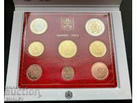 Vaticana 2024 - серия от 8 монети Ватикана / РЯДКА !!! - Unc