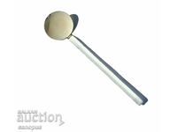 Old Large Enamel Spoon White Metal Ladle Stirrer