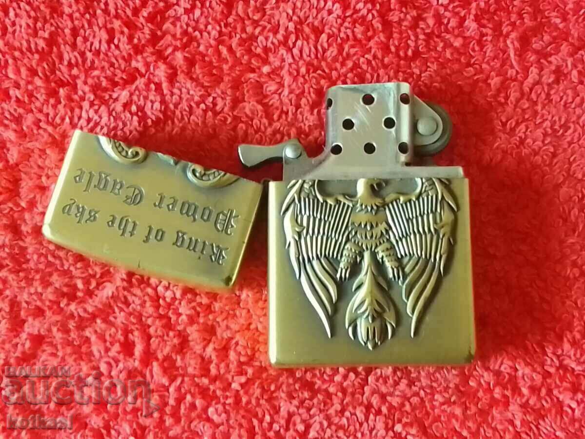 Old metal lighter Eagle - 7 Old metal lighter Eagle - 7
