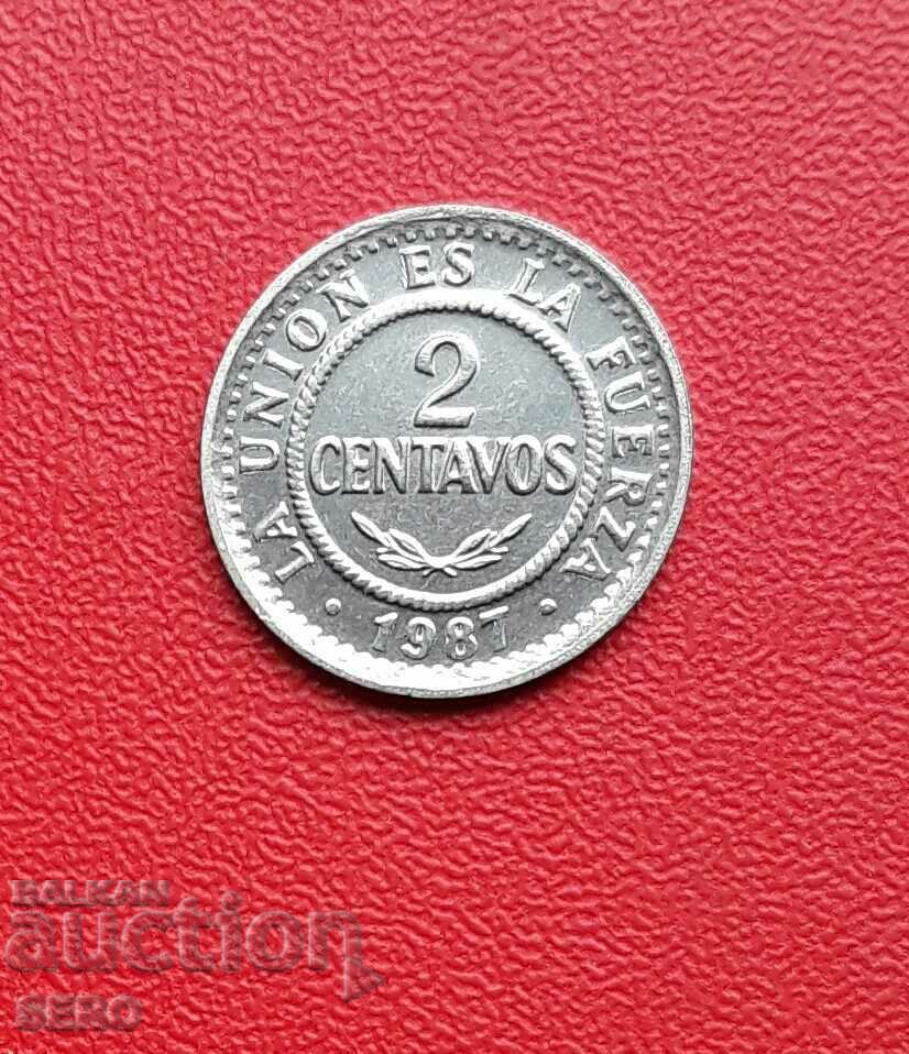 Bolivia-2 centavos 1987-ext