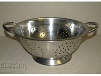 Colander 24 cm standing metal stainless with strainer handles preserved