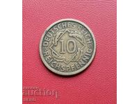 Γερμανία-10 Pfennig 1924 J-Hamburg