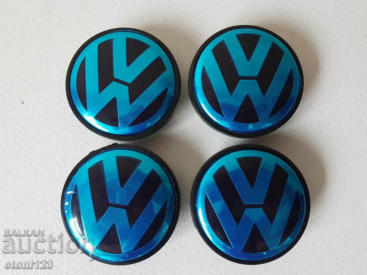 4 pcs. Volkswagen/VW Wheel Caps 65/60mm New