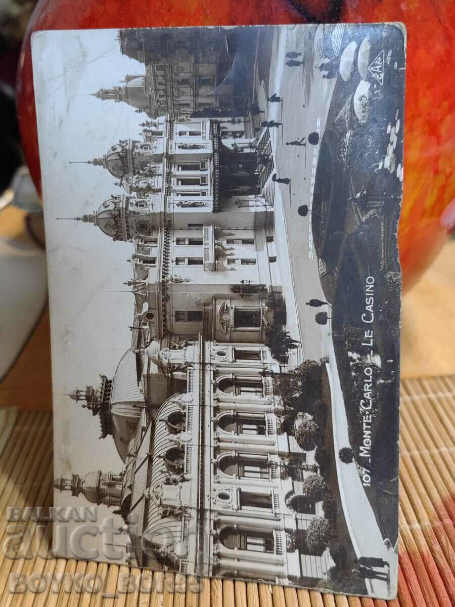 Стара Пощенска Картичка Монте Карло от Царско Време