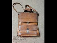 Leather bag made of genuine leather