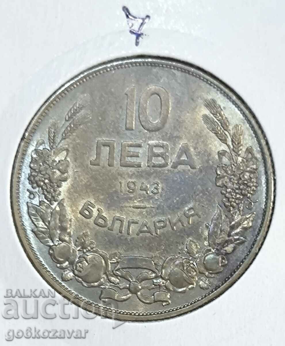 Bulgaria 10 BGN 1943 UNC monedă de top!