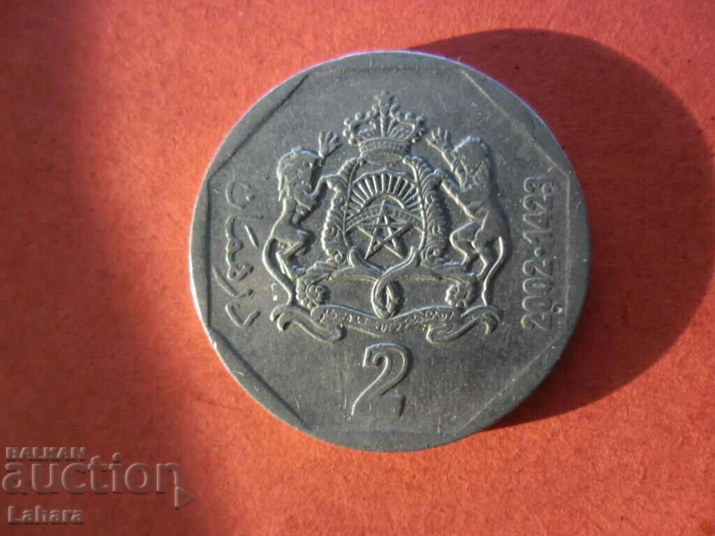 2 dirhami 2002 Maroc