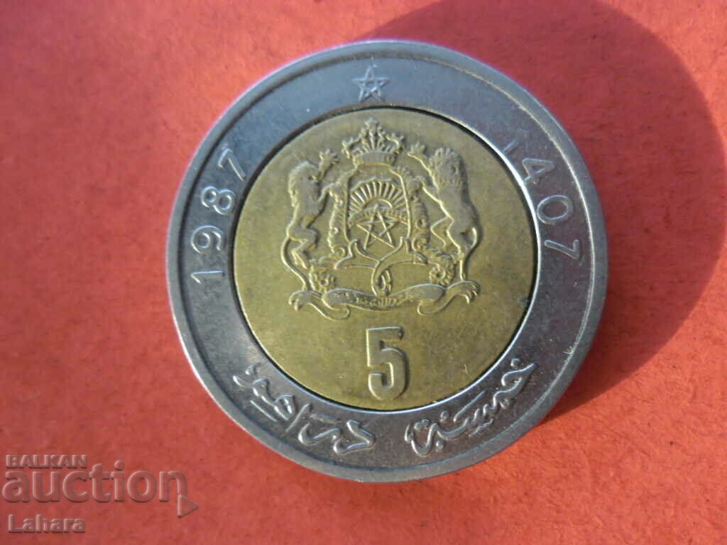 5 dirhami 1987 Maroc