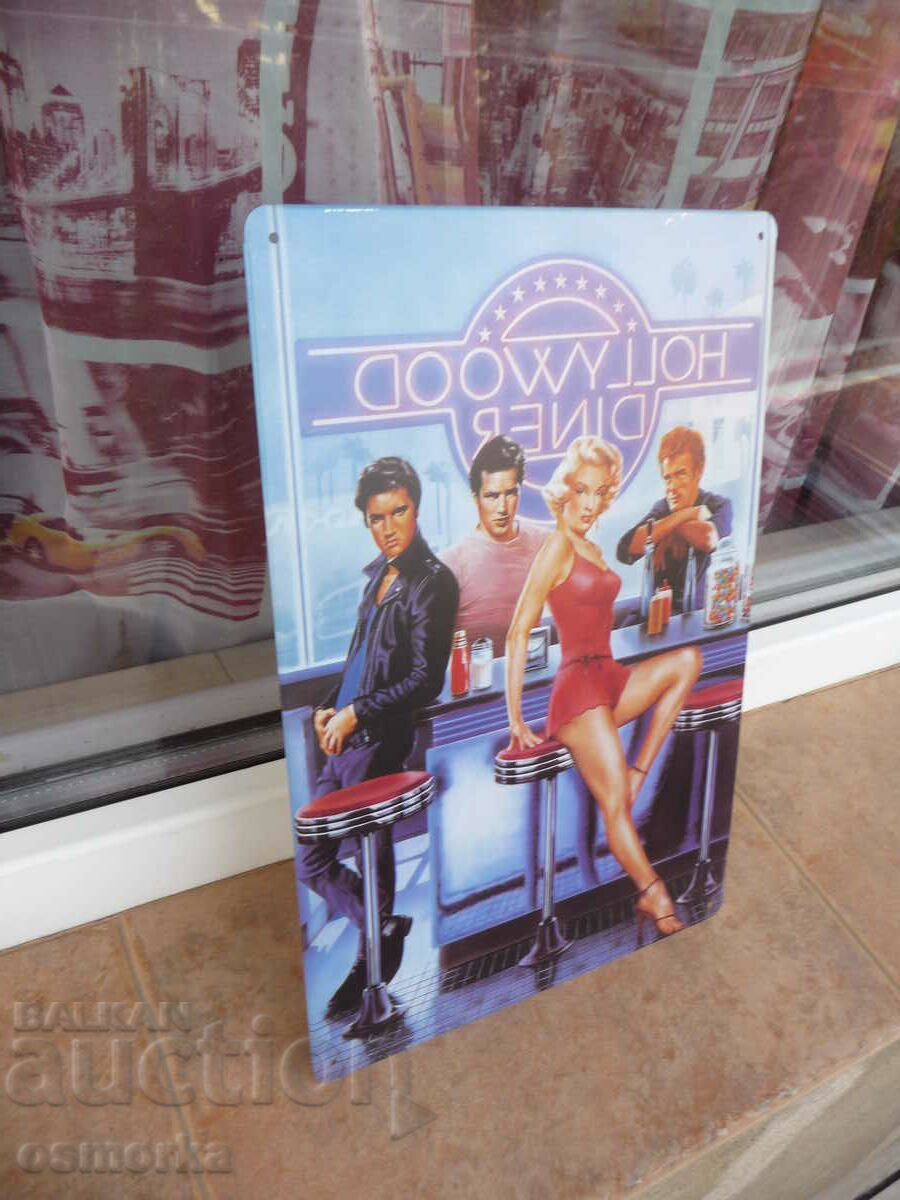 Marilyn Monroe Elvis Presley James Dean Brando Metal Sign with price 18.00 BGN | € 9.20