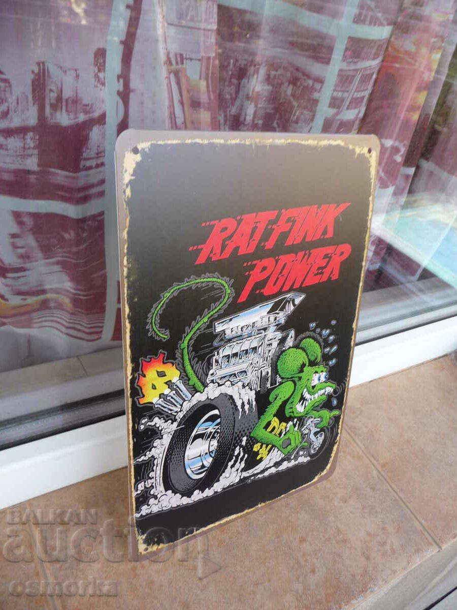 Metal plate Rat Funk Power A mouse with a powerful speed engine with price 18.00 BGN | € 9.20 Metal plate Rat Funk Power A mouse with a powerful speed engine with price 18.00 BGN | € 9.20