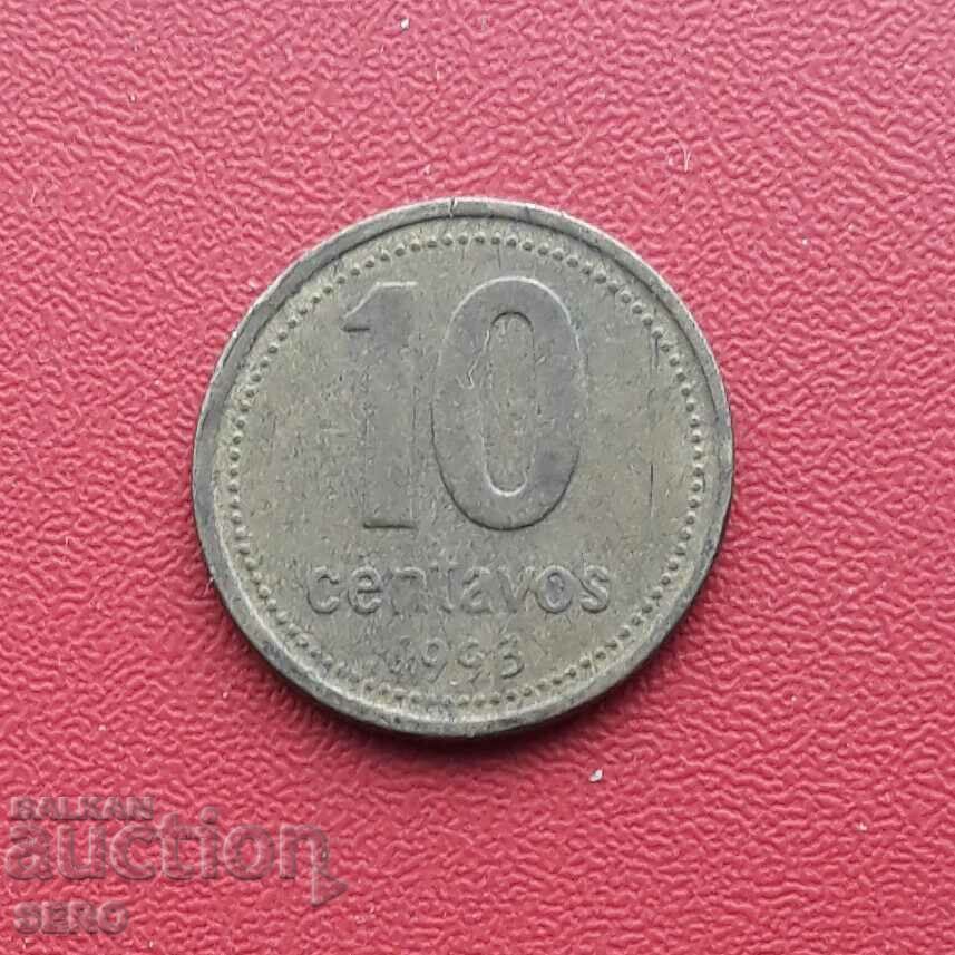 Аржентина-10 центавос 1993