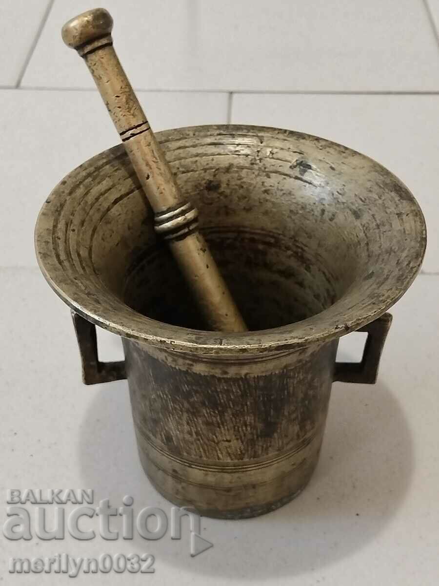 Auction Old bronze mortar and pestle mortar pot for pounding Auction Old bronze mortar and pestle mortar pot for pounding
