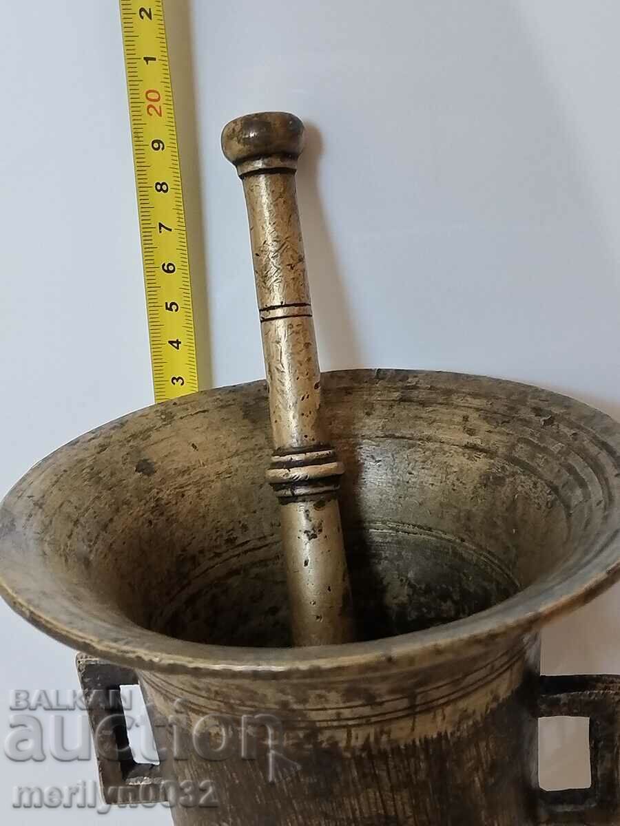 Old bronze mortar and pestle mortar pot for pounding - 6 Old bronze mortar and pestle mortar pot for pounding - 6