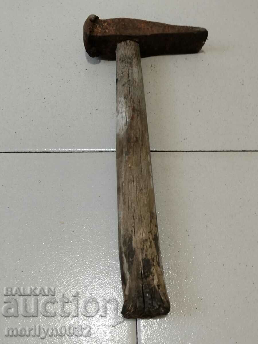 Very old hammer over 100 years, wrought iron tool with price 44.00 BGN | € 22.50 Very old hammer over 100 years, wrought iron tool with price 44.00 BGN | € 22.50