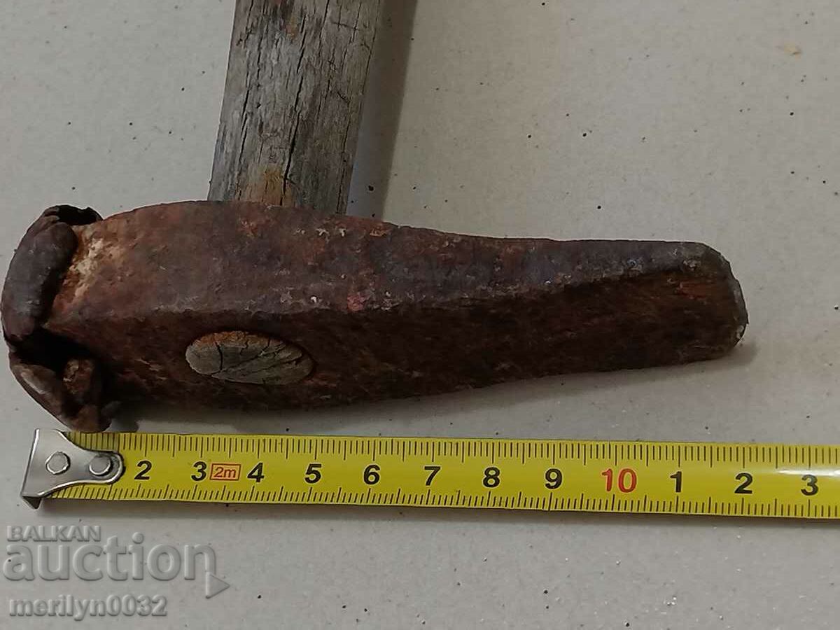 Auction Very old hammer over 100 years, wrought iron tool Auction Very old hammer over 100 years, wrought iron tool