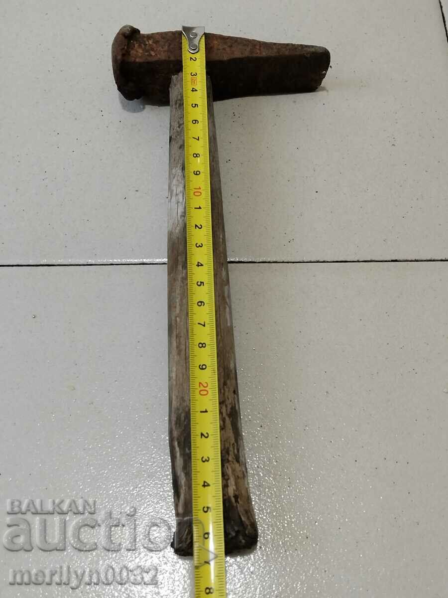 Very old hammer over 100 years, wrought iron tool - 6 Very old hammer over 100 years, wrought iron tool - 6