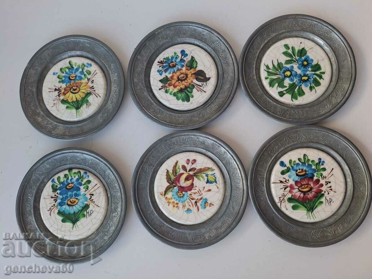 КРАСИВИ Декоративни калаени чинии за стена