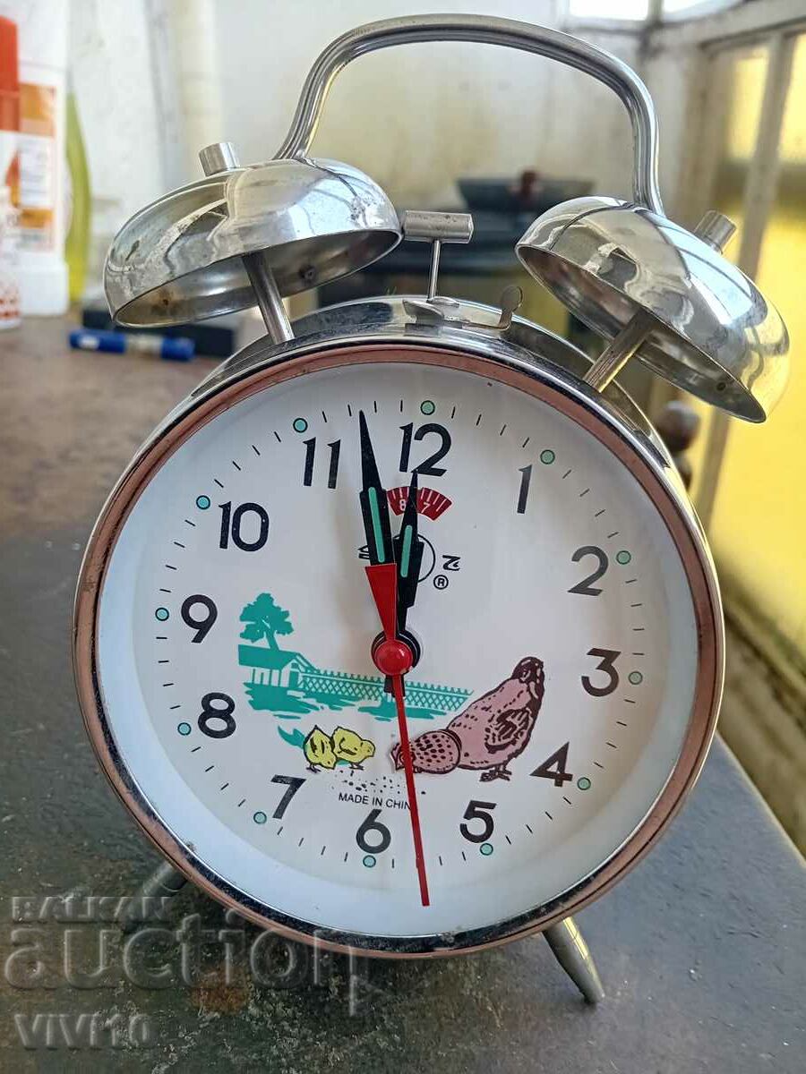 Chinese alarm clock. Animation