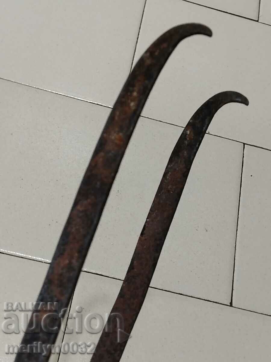 Old hand-forged dilaf, wrought iron, tongs with price 29.00 BGN | € 14.83 Old hand-forged dilaf, wrought iron, tongs with price 29.00 BGN | € 14.83
