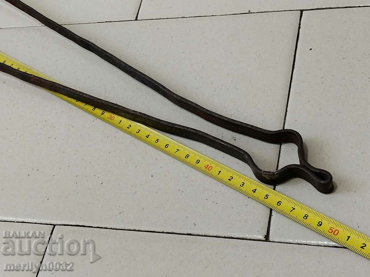 Old hand-forged dilaf, wrought iron, tongs - 5 Old hand-forged dilaf, wrought iron, tongs - 5