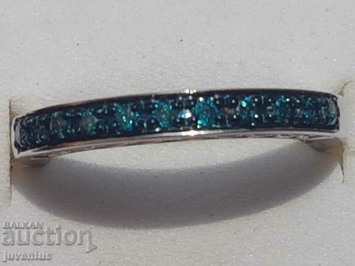 SILVER RING WITH BLUE DIAMONDS (AFRICA)