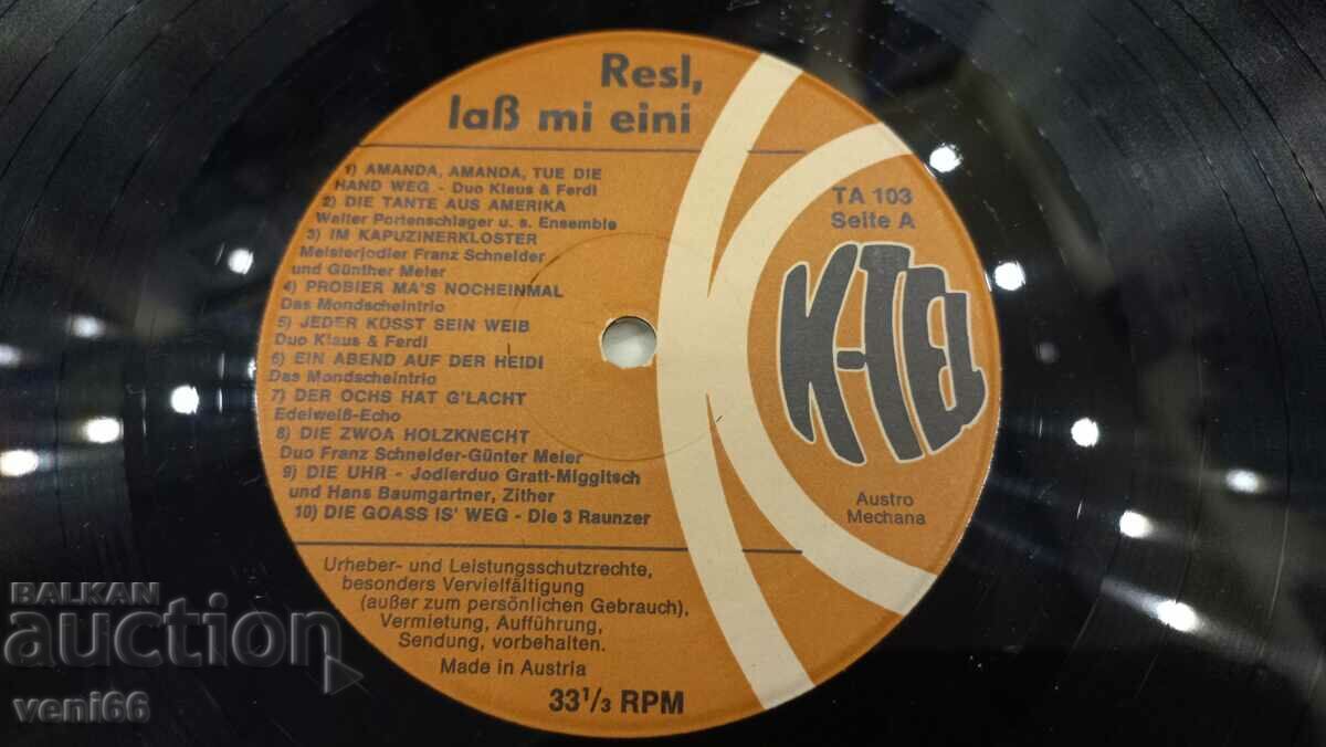 Auction  Gramophone record - 20 sundich volkslieder