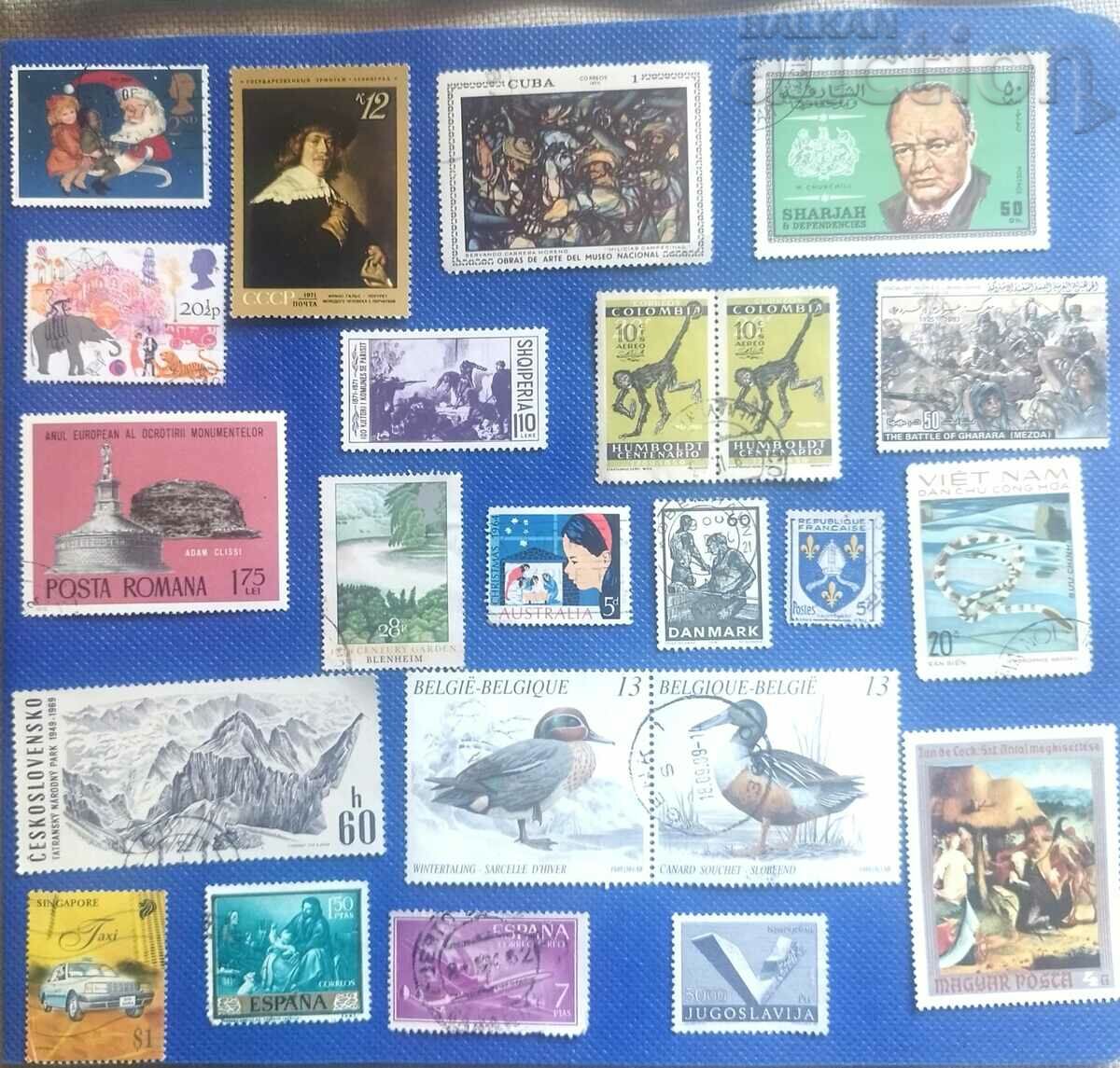 Lot de timbre poștale (16)