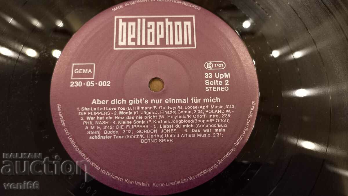 Auction Gramophone record - Aber dich..... Auction Gramophone record - Aber dich.....