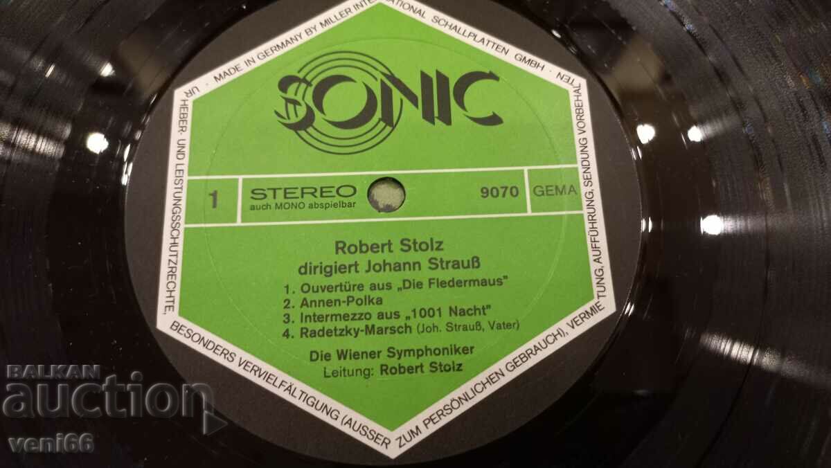 Auction Gramophone record - Johann Strauss Auction Gramophone record - Johann Strauss