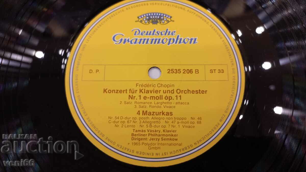 Delivery of Gramophone record - Frédéric Chopin Delivery of Gramophone record - Frédéric Chopin