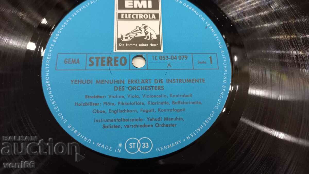 Auction Gramophone record - Yehudi Mehunin Auction Gramophone record - Yehudi Mehunin
